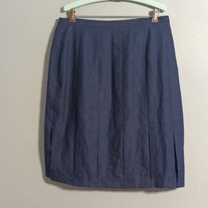 BFA Classics navy  blue pleated bottom skirt
